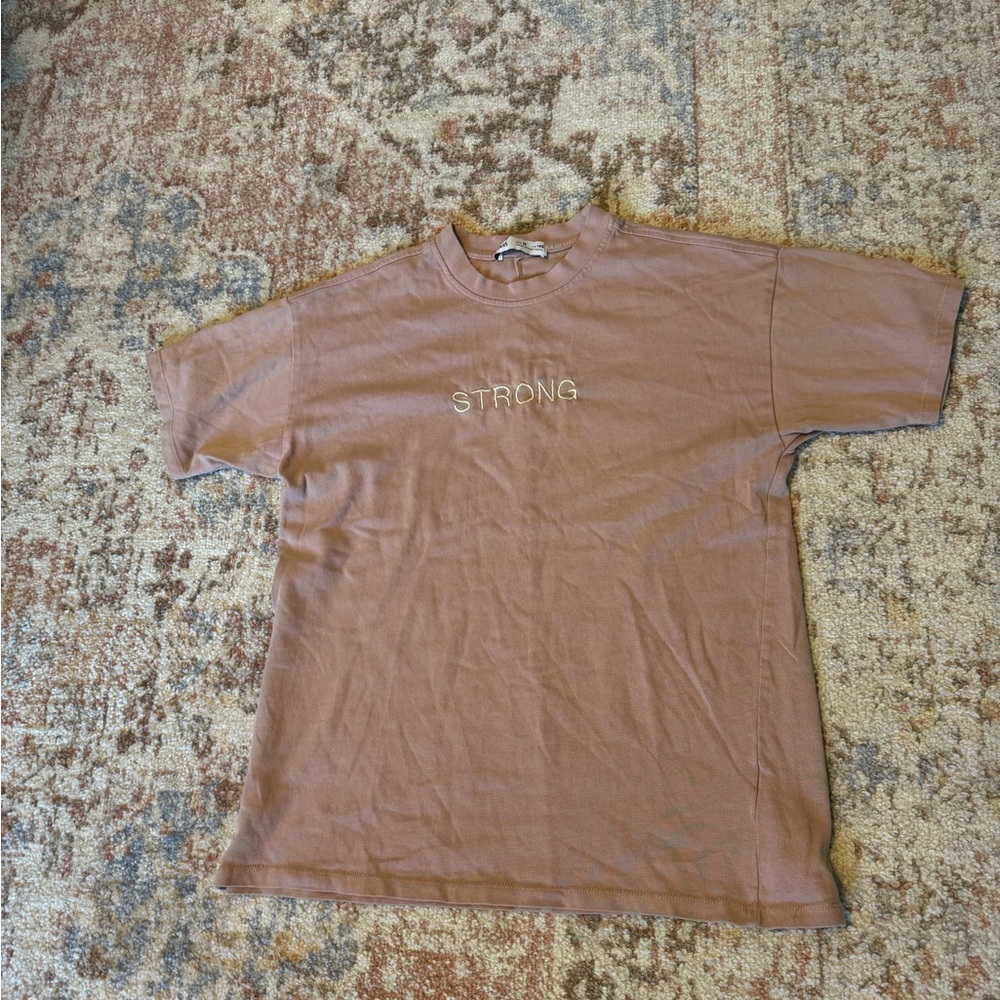 Zara light pink Short Sleeve Tee.
